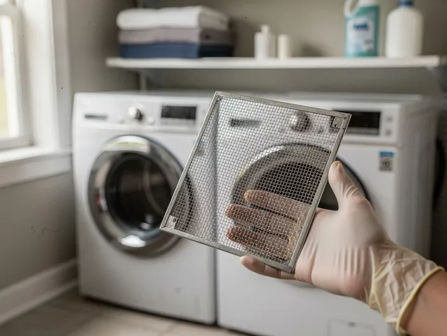 Grafton Dryer Vent Cleaning specialist performing detailed lint trap cleaning service in Grafton