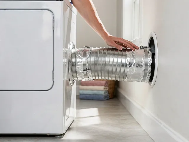 Professional dryer vent hose installation by Grafton Dryer Vent Cleaning in Grafton
