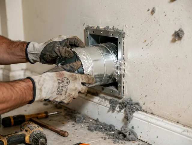 Professional dryer vent repair and installation by Grafton Dryer Vent Cleaning in Grafton